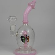 Hookah 6inch TORNADO Pink Glass Pipe Glass Smoking Pipe Glass